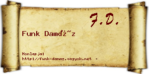 Funk Damáz névjegykártya